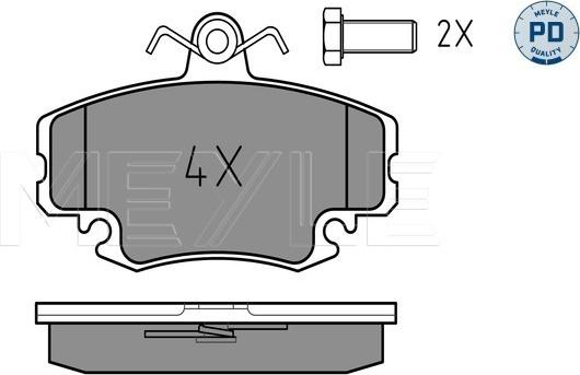 Meyle 025 214 6318/PD - Kit de plaquettes de frein, frein à disque cwaw.fr