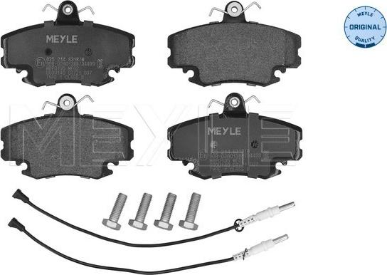 Meyle 025 214 6318/W - Kit de plaquettes de frein, frein à disque cwaw.fr