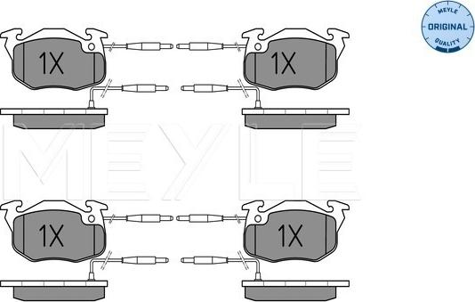 Meyle 025 214 1418/W - Kit de plaquettes de frein, frein à disque cwaw.fr