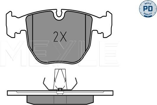 Meyle 025 214 8619/PD - Kit de plaquettes de frein, frein à disque cwaw.fr