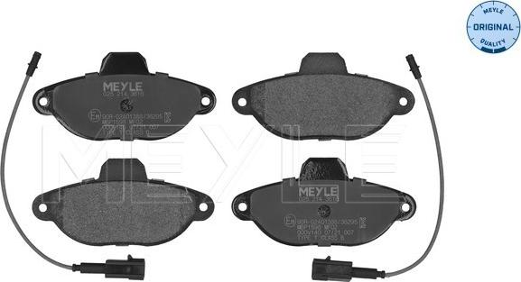 Meyle 025 214 3616 - Kit de plaquettes de frein, frein à disque cwaw.fr