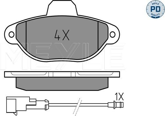 Meyle 025 214 3617/PD - Kit de plaquettes de frein, frein à disque cwaw.fr