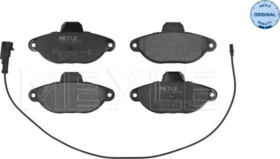 Meyle 025 214 3617/W - Kit de plaquettes de frein, frein à disque cwaw.fr