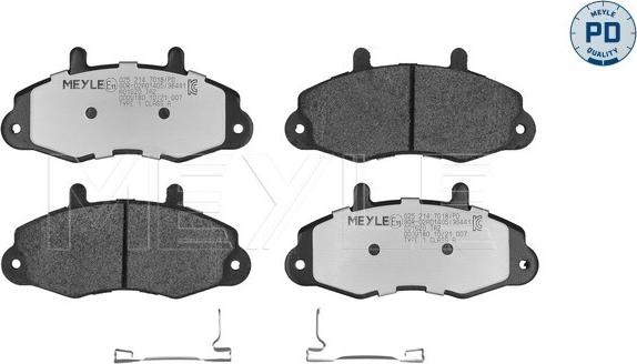 Meyle 025 214 7018/PD - Kit de plaquettes de frein, frein à disque cwaw.fr