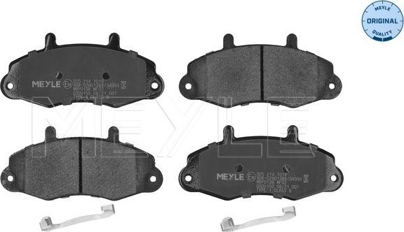 Meyle 025 214 7018 - Kit de plaquettes de frein, frein à disque cwaw.fr