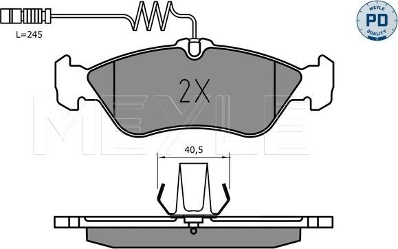 Meyle 025 215 9218/PD - Kit de plaquettes de frein, frein à disque cwaw.fr