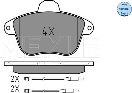 Meyle 025 215 0717/W - Kit de plaquettes de frein, frein à disque cwaw.fr