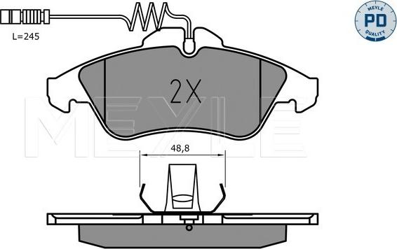 Meyle 025 215 7620/PD - Kit de plaquettes de frein, frein à disque cwaw.fr