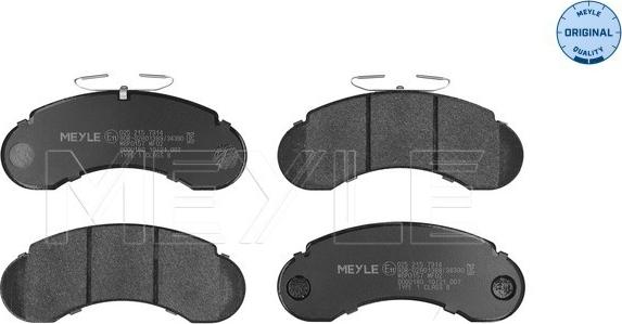 Meyle 025 215 7314 - Kit de plaquettes de frein, frein à disque cwaw.fr