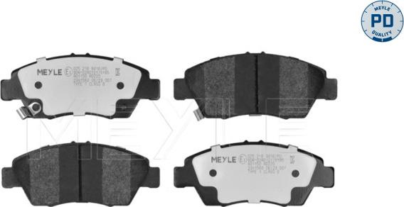 Meyle 025 216 9416/PD - Kit de plaquettes de frein, frein à disque cwaw.fr