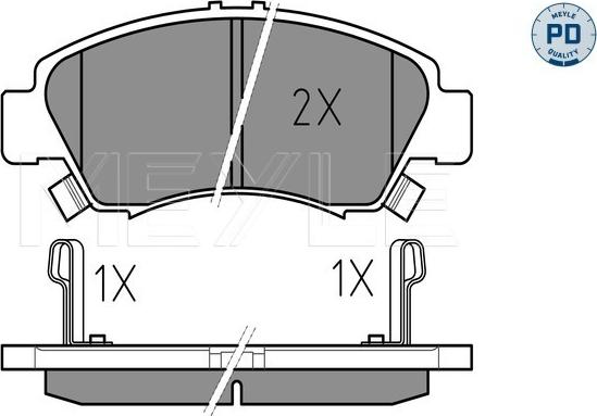 Meyle 025 216 9715/PD - Kit de plaquettes de frein, frein à disque cwaw.fr