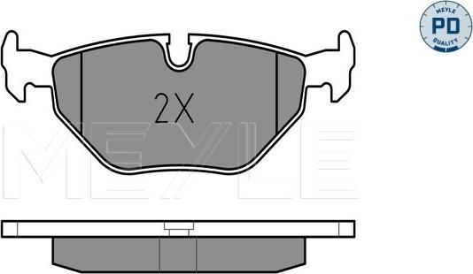 Meyle 025 216 0717/PD - Kit de plaquettes de frein, frein à disque cwaw.fr