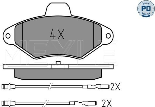 Meyle 025 216 3117/PD - Kit de plaquettes de frein, frein à disque cwaw.fr