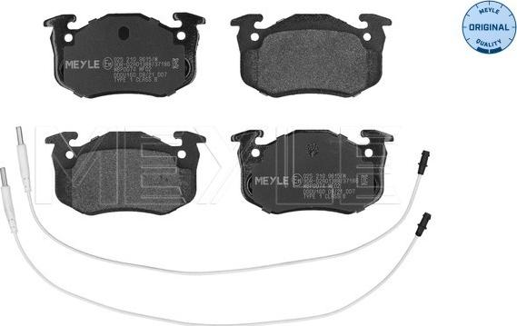 Meyle 025 210 9615/W - Kit de plaquettes de frein, frein à disque cwaw.fr