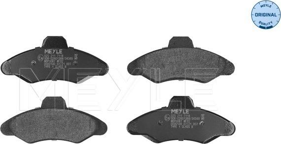 Meyle 025 211 7118 - Kit de plaquettes de frein, frein à disque cwaw.fr