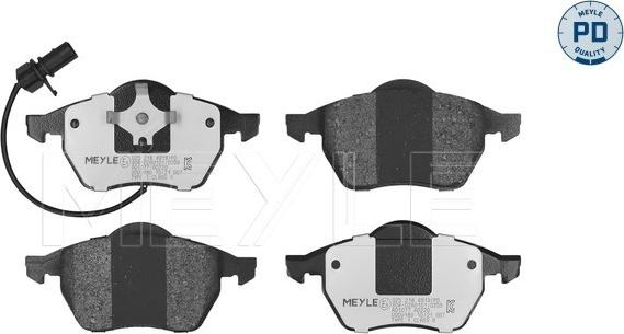 Meyle 025 218 4919/PD - Kit de plaquettes de frein, frein à disque cwaw.fr