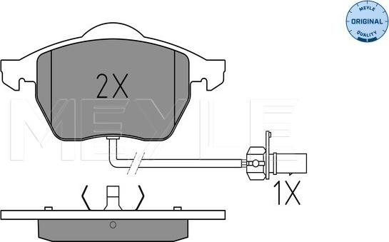 Meyle 025 218 4919/W - Kit de plaquettes de frein, frein à disque cwaw.fr