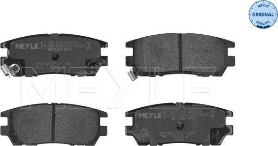 Meyle 025 218 4014/W - Kit de plaquettes de frein, frein à disque cwaw.fr