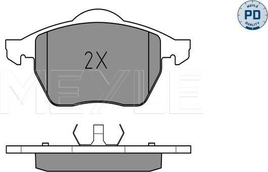 Meyle 025 218 4819/PD - Kit de plaquettes de frein, frein à disque cwaw.fr