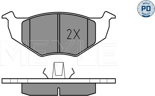 Meyle 025 218 6619/PD - Kit de plaquettes de frein, frein à disque cwaw.fr