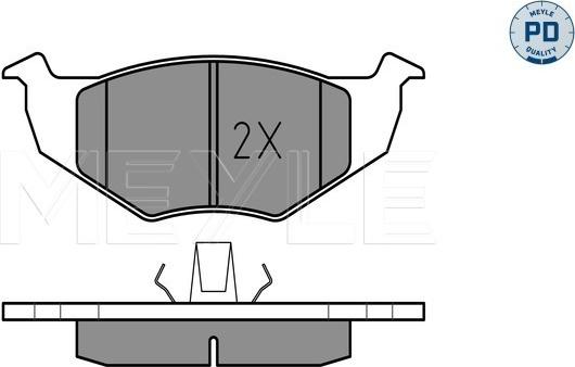 Meyle 025 218 6615/PD - Kit de plaquettes de frein, frein à disque cwaw.fr