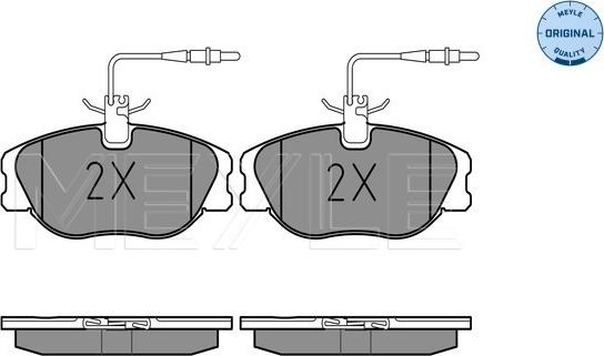 Meyle 025 218 0119/W - Kit de plaquettes de frein, frein à disque cwaw.fr