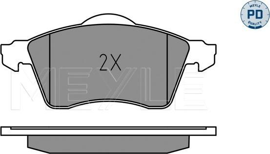 Meyle 025 218 8519/PD - Kit de plaquettes de frein, frein à disque cwaw.fr