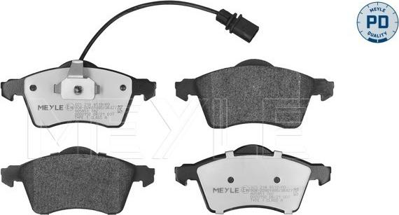 Meyle 025 218 8519/PD - Kit de plaquettes de frein, frein à disque cwaw.fr