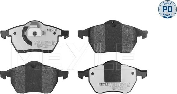 Meyle 025 218 2919/PD - Kit de plaquettes de frein, frein à disque cwaw.fr