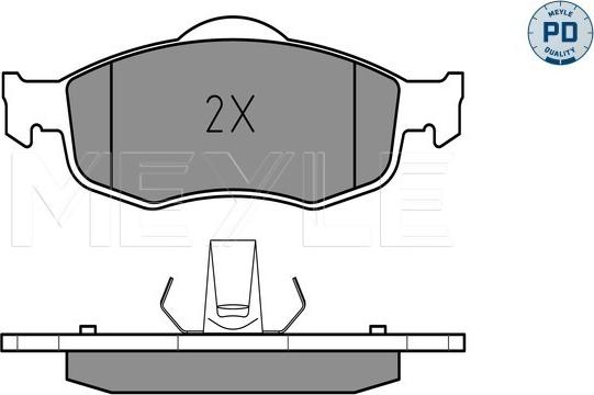 Meyle 025 213 9418/PD - Kit de plaquettes de frein, frein à disque cwaw.fr