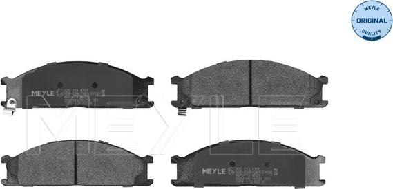 Meyle 025 213 4717 - Kit de plaquettes de frein, frein à disque cwaw.fr