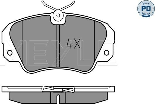 Meyle 025 213 6819/PD - Kit de plaquettes de frein, frein à disque cwaw.fr