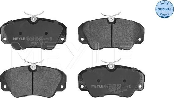 Meyle 025 213 6819 - Kit de plaquettes de frein, frein à disque cwaw.fr