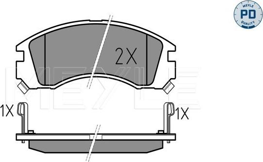 Meyle 025 213 6315/PD - Kit de plaquettes de frein, frein à disque cwaw.fr