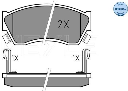 Meyle 025 213 3314/W - Kit de plaquettes de frein, frein à disque cwaw.fr