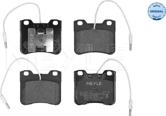 Meyle 025 212 6717/W - Kit de plaquettes de frein, frein à disque cwaw.fr