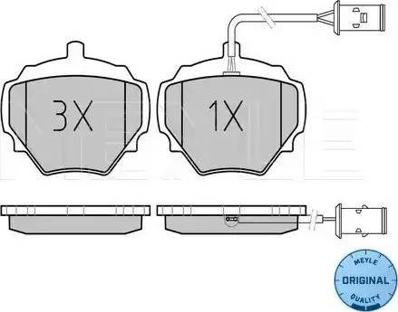 Meyle 025 212 3715/W - Kit de plaquettes de frein, frein à disque cwaw.fr