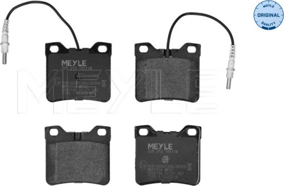 Meyle 025 212 7817/W - Kit de plaquettes de frein, frein à disque cwaw.fr