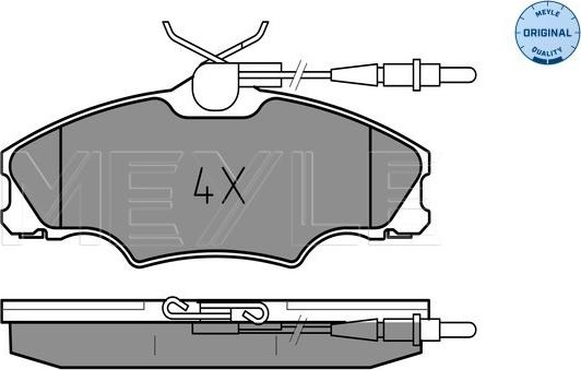 Meyle 025 217 2419/W - Kit de plaquettes de frein, frein à disque cwaw.fr