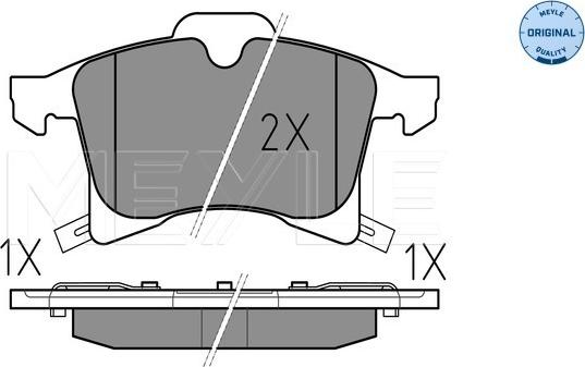 Meyle 025 283 3219/W - Kit de plaquettes de frein, frein à disque cwaw.fr