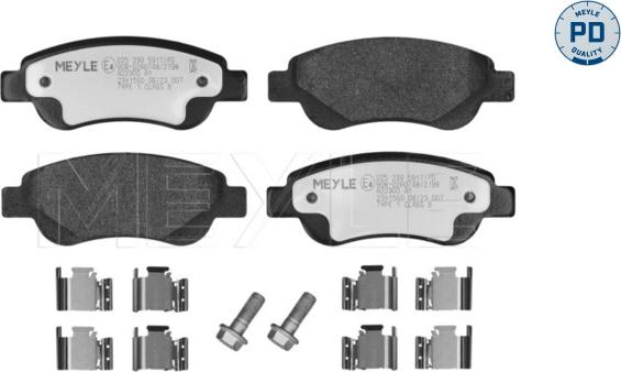 Meyle 025 239 5917/PD - Kit de plaquettes de frein, frein à disque cwaw.fr