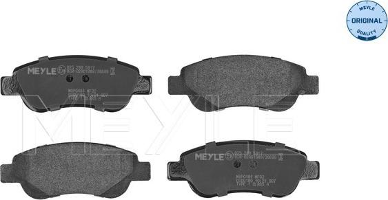 Meyle 025 239 5917 - Kit de plaquettes de frein, frein à disque cwaw.fr