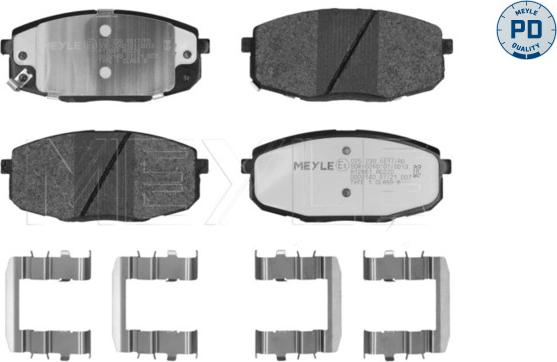 Meyle 025 239 6617/PD - Kit de plaquettes de frein, frein à disque cwaw.fr