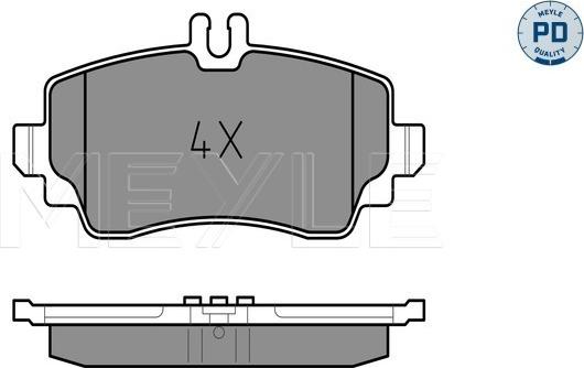 Meyle 025 239 0319/PD - Kit de plaquettes de frein, frein à disque cwaw.fr