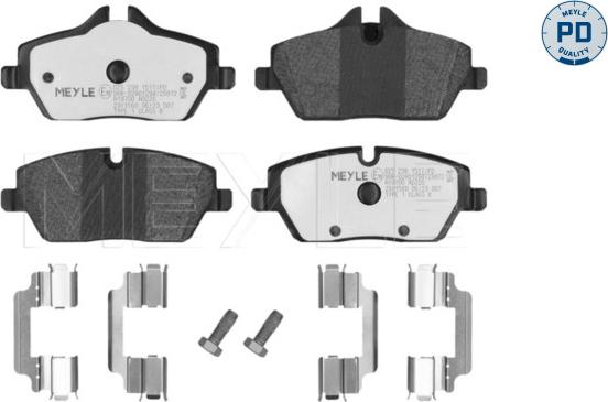 Meyle 025 239 1517/PD - Kit de plaquettes de frein, frein à disque cwaw.fr