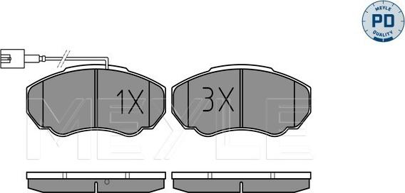 Meyle 025 239 1719/PD - Kit de plaquettes de frein, frein à disque cwaw.fr