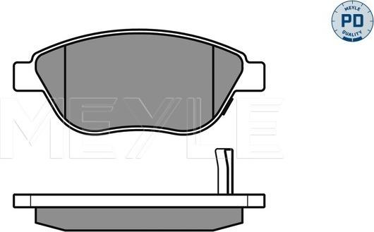 Meyle 025 239 8119/PD - Kit de plaquettes de frein, frein à disque cwaw.fr