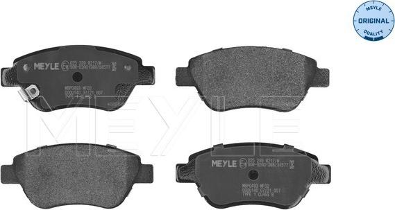 Meyle 025 239 8217/W - Kit de plaquettes de frein, frein à disque cwaw.fr