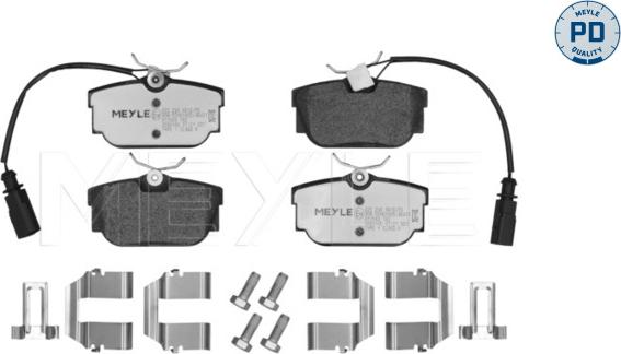 Meyle 025 234 4616/PD - Kit de plaquettes de frein, frein à disque cwaw.fr