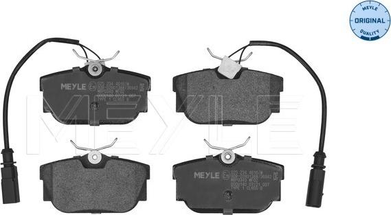 Meyle 025 234 4616/W - Kit de plaquettes de frein, frein à disque cwaw.fr